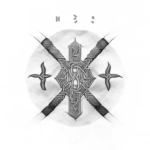 Viking runes runes back tattoo that follow the spine tattoo design idea