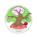 Dragon with sakura tree and tree baby dragon eggs on botton tattoo design idea