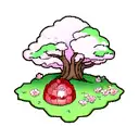 Dragon with sakura tree and tree baby dragon eggs on botton tattoo design idea