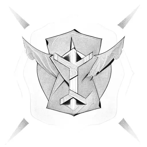 icon based on letters ALBA  tattoo design idea