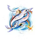 Pisces and Taurus Zodiac sign tattoo design idea