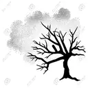 Fallen oak tree tattoo design idea