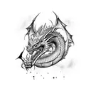 dragon zombie tattoo design idea