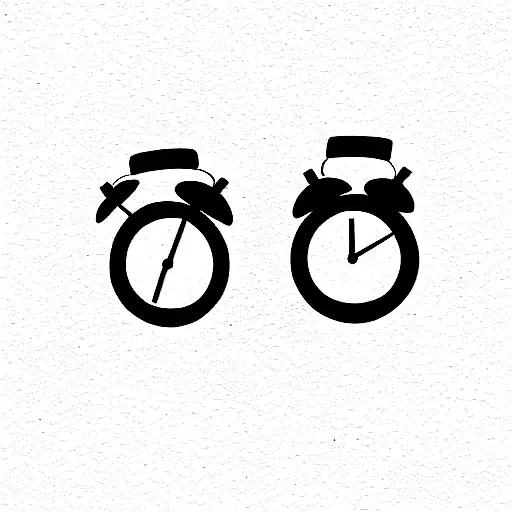 two clocks dancing  tattoo design idea