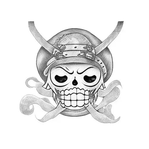strawhat crew one piece  tattoo design idea