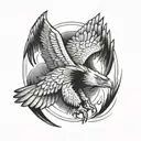 eagle wings flying towards tattoo design idea