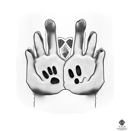 two dog paws with the names "Daisy & Hopper" tattoo design idea