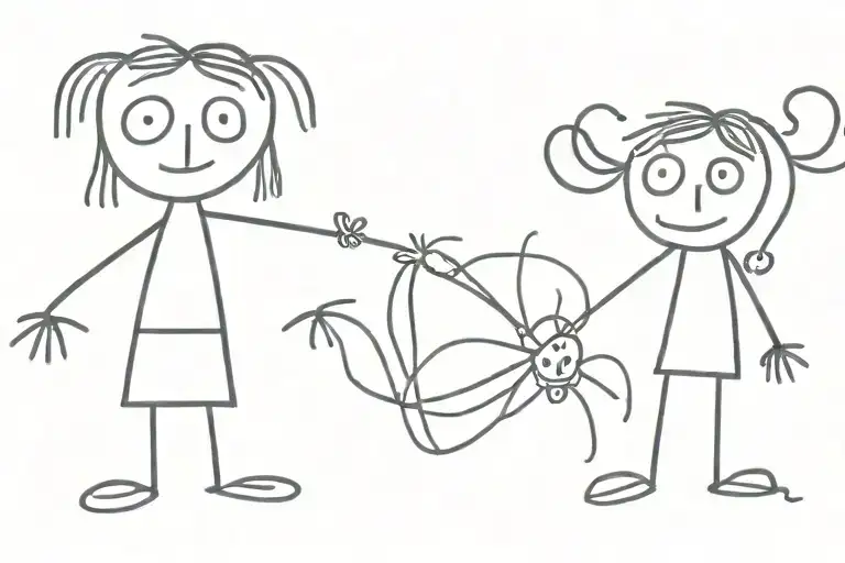 my kids Bonnie and Wilson  tattoo design idea