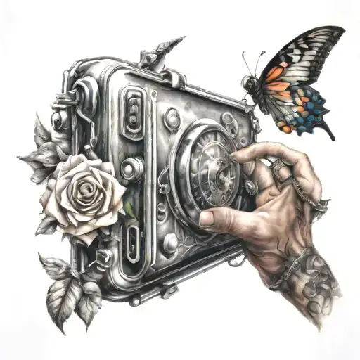 mobile repairing tattoo design idea