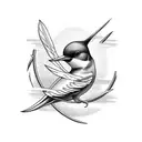Swallow Bird tattoo design idea