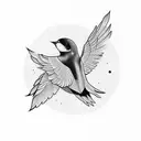 Swallow Bird tattoo design idea