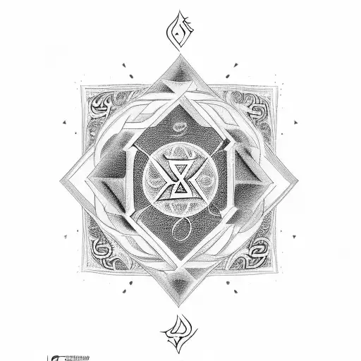 18 fusion with "jai" word in hebrew tattoo design idea