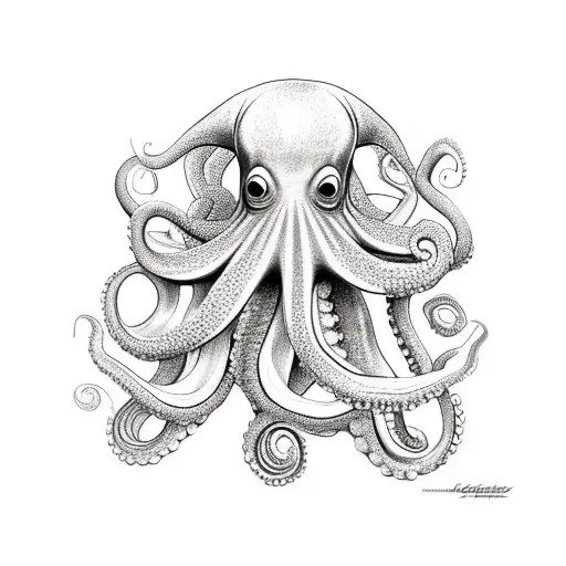 Octopus cute tattoo design idea
