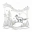 inspired by stopping by the woods in a snowy evening by poe tattoo design idea