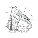 inspired by stopping by the woods in a snowy evening by poe tattoo design idea