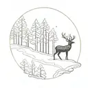 inspired by stopping by the woods in a snowy evening by poe tattoo design idea