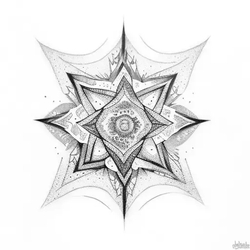 stars and sparkles tattoo design idea