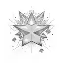 stars and sparkles tattoo design idea
