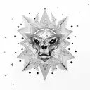 stars and sparkles tattoo design idea