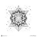 stars and sparkles tattoo design idea