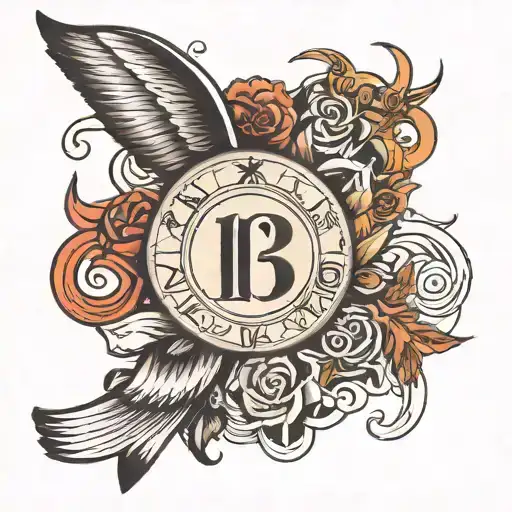 birthdate symbols tattoo 12 September 1991 tattoo design idea