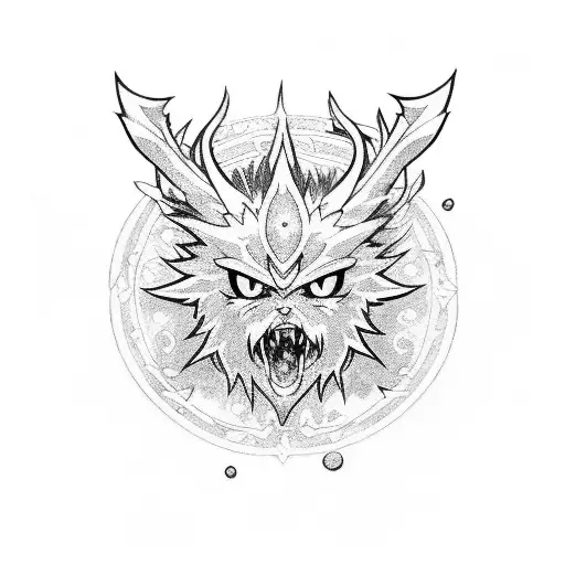 minimalist anime asta black clover tattoo design idea