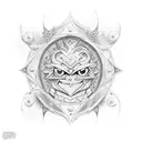 minimalist anime asta black clover tattoo design idea