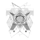 coração com ramos  tattoo design idea