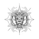 coração com ramos  tattoo design idea