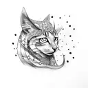 Lara with hidden language  tattoo design idea