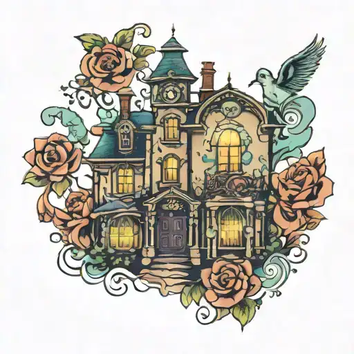 disney haunted mansion tattoo design idea