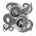 scorpion and ram yin yang tattoo design idea