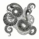 scorpion and ram yin yang tattoo design idea