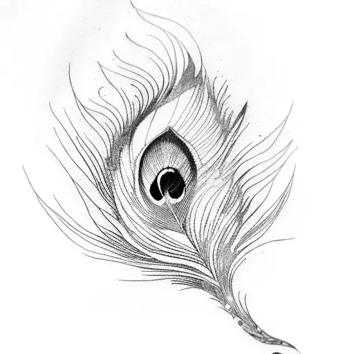 Peacock feather  tattoo design idea