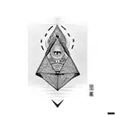 elongated triangular design reflecting strength, discipline and balance tattoo design idea
