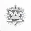 elongated triangular design reflecting strength, discipline and balance tattoo design idea