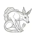 Bambi with mother embracing her tattoo design idea