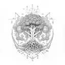 Yggdrasil three  tattoo design idea
