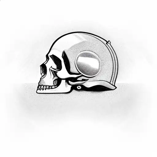 Helmet, skull, phonex, speed, alcohol, drugs, lucky tattoo design idea