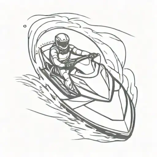 jet ski tattoo design idea