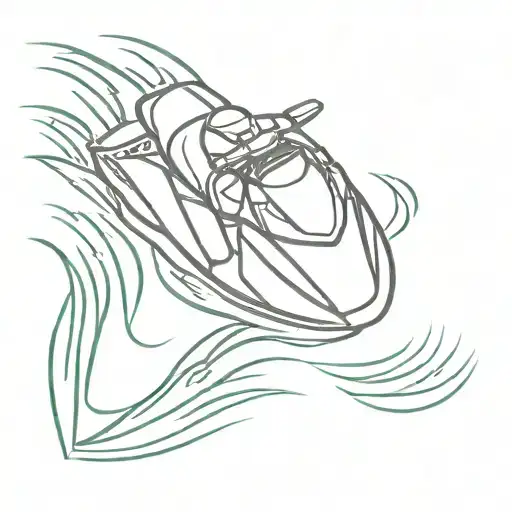 jet ski tattoo design idea