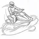 jet ski tattoo design idea