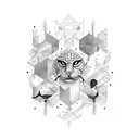 musical upper graph tattoo design idea