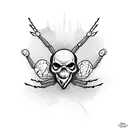 spider with a skull tattoo design idea