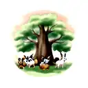 eevee evolution tree tattoo design idea