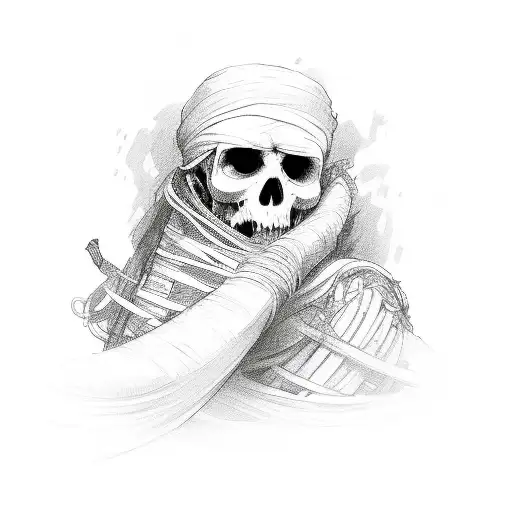 mummy tattoo design idea