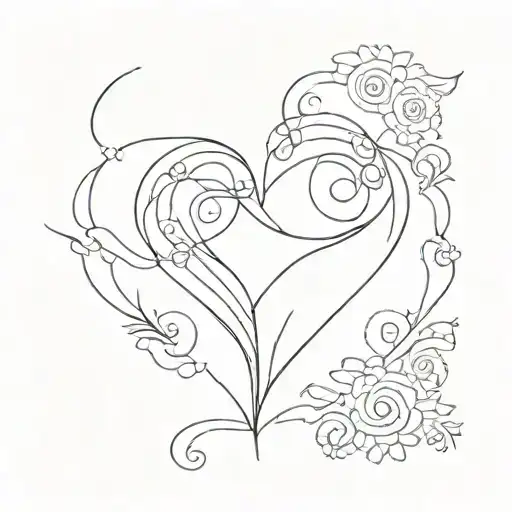 Minimalist heart tattoo design idea