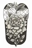 Marigold and Heart tattoo design idea