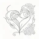 Minimalist heart tattoo design idea