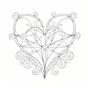 Minimalist heart tattoo design idea